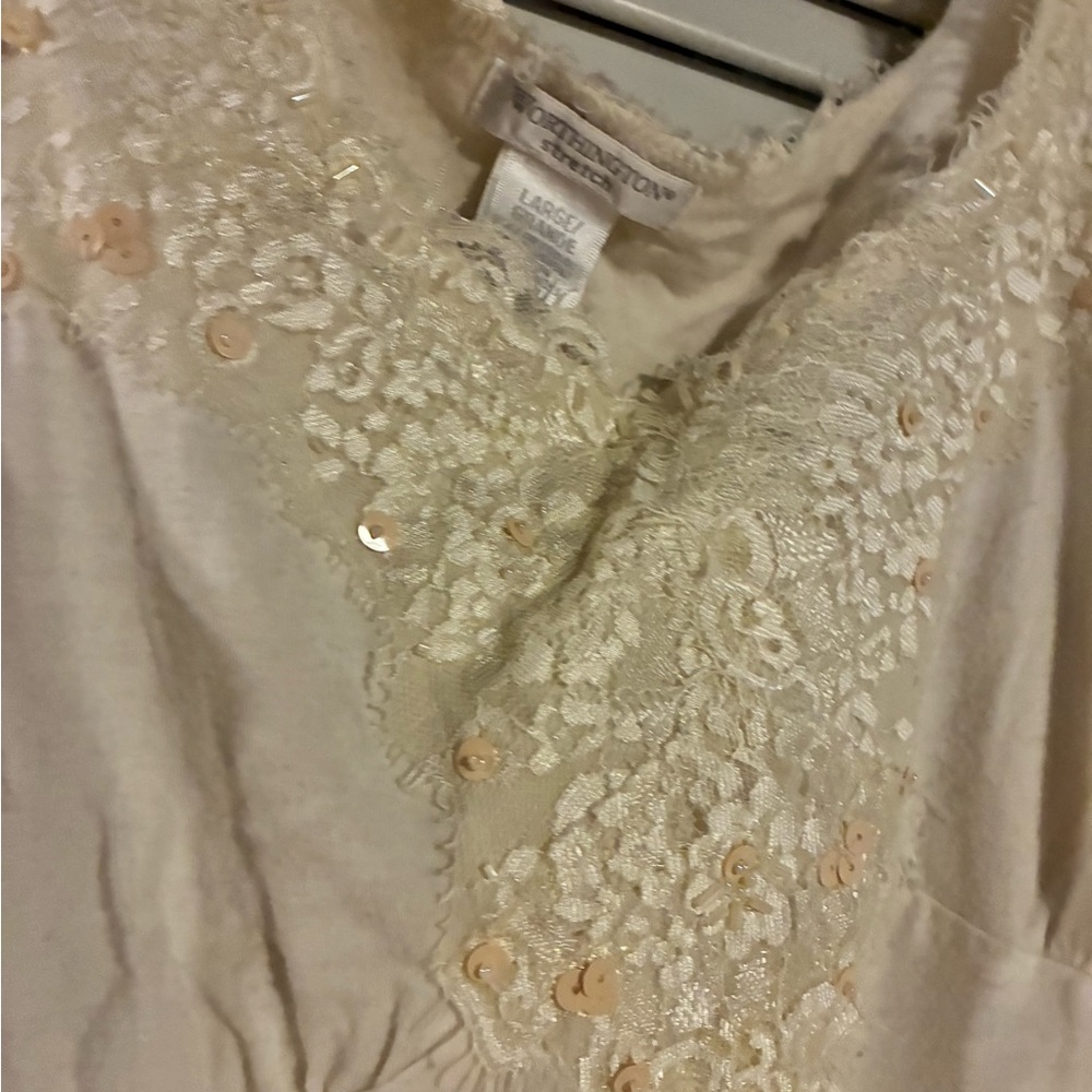 Worthington Cream Lace Tank